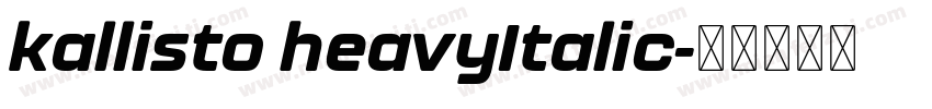kallisto heavyItalic字体转换